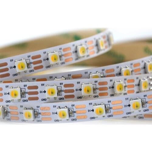 5m SK6812 WWA (Warm white/white/Amber) 30/60/144LEDs/Pixels/m 3 in 1 5050 led strip Addressable White PCB IP30 IP65 IP67