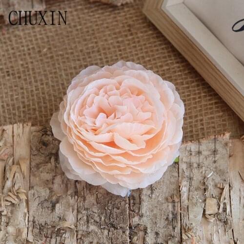 50pcs Peony Flower Head Multilayer Silk Cloth Rose Flower Wall DIY Material Accessories Flower Wedding Decorations Mixed Batch