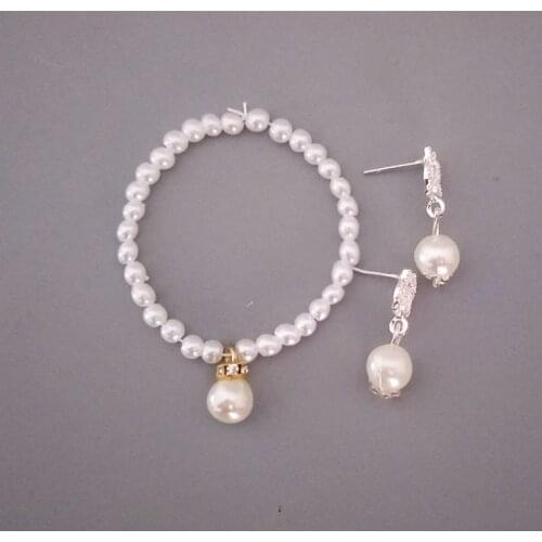 Doll Accessories Imitation Pearl Jewelry Necklace For Barbie Doll Fashion Decoration Earring For 1:6 BJD Dolls Baby Doll Toy