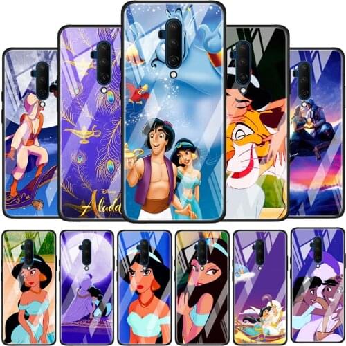 Aladdin and the magic lamp Glossy Protection Cover for OnePlus 9R 9 8T 8 7T 7 Pro Nord Z 5G Luxury Tempered Glass Phone Case