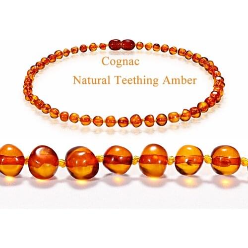 DOREMI Baby Teething Amber Bracelet Necklace for Boys Girl Women Ladies Gift Amber Beads Natural Baltic Amber Neckace Jewelry