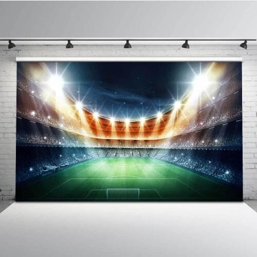 Mehofoto World Football Match Background for Photography Soccer Field Backdrop for Photo Studio Audience Platform MW-120