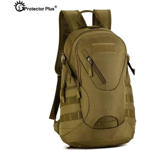 PROTECTOR PLUS Camo Outdoor Travel Backpack Shoulder Sports Bag Small Rucksack Durable Adjustable Military Fans Army 5 Colors