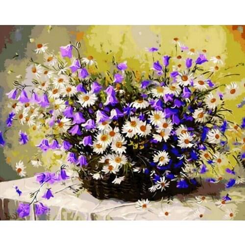 PAINTBOY Framed Pictures DIY Digital Oil Painting By Numbers Modern Flower Home Decor For Living Room GX5308 40*50cm