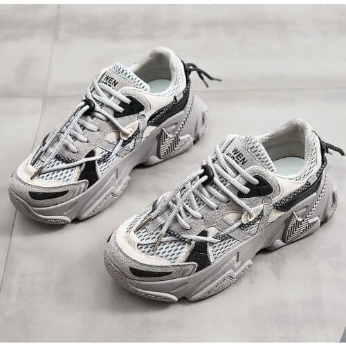 Chunky Platform Sneaker Casual Woman Mesh Upper Plush Lining High Quality Breathable Ladies Female Shoes Sneakers for Woman