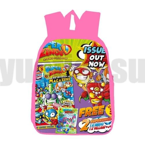 Fahion Game Mochila 3D Print Anime Super Zings Series 4/5/6 Backpack Pink Cartoon Superzings Bag Children 12/16 Inch Plecak