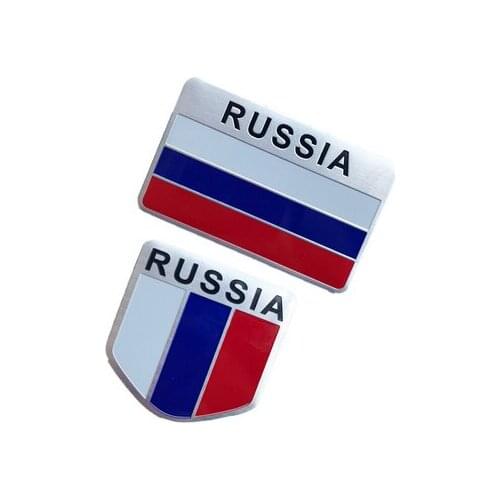 Set Russia Russian Flag Emblem Badge Motorcycle Fairing Decals Sticker for Auto Doors Windows Trunks Car Accessories