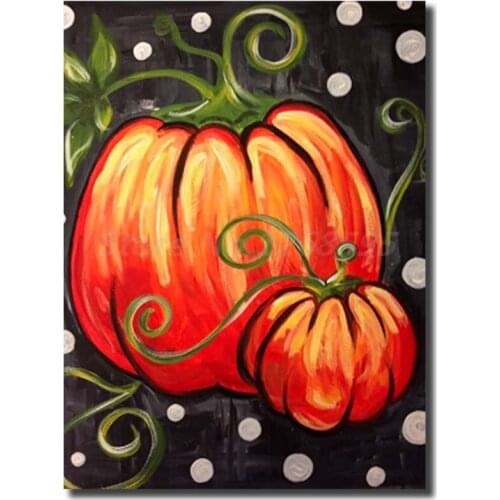 Fall Pumpkin Halloween HD Wall Art Canvas Poster And Print Canvas Painting Decorative Picture For Office Living Room Home Decor