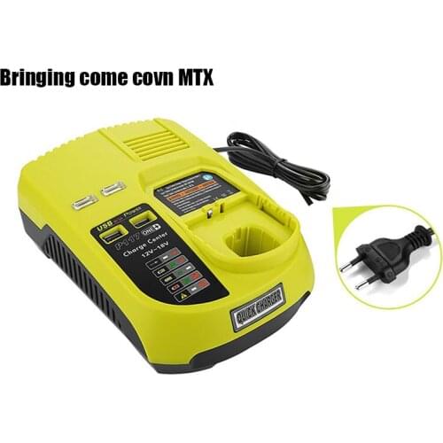 Newest P117 Replacement Charger for Ryobi Ni-Cd Ni-Mh Li-ion 12V 14.4V 18V Battery EU Plug for phone charging 3A Free shipping