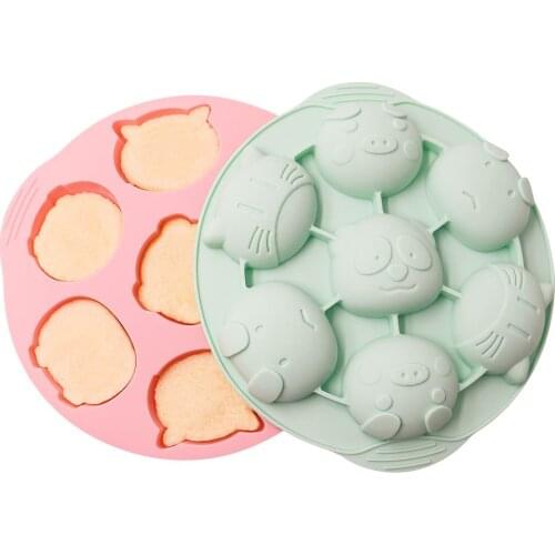 New DIY cartoon silicone mold candy biscuit cake mold baby food supplement mold baking tools kitchen supplies Decoration Supplie