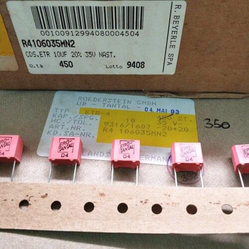 2pcs Original 35V 10uF Red Single Tantalum Capacitor Suitable for Digital Circuits CD Decoding