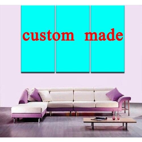 Drop Shipping Custom Made Canvas Wall Art Picture Framework 3 Pieces Customized Painting Modern Living Room Decorative