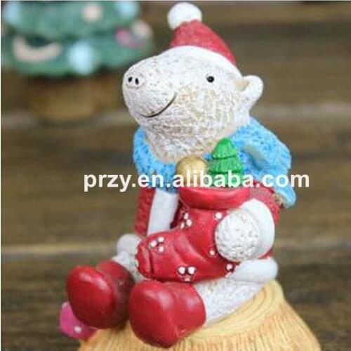 Silicone Critter Polar bear creative 3D Christmas ornament Christmas cake decoration mold DIY soap mold candle mold