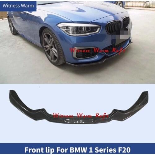 For F20 F21 Carbon Fiber Front Bumper Lip Splitter for BMW F20 F21 1 Series 135i M-tech Bumper 2015 2016 2017 2018