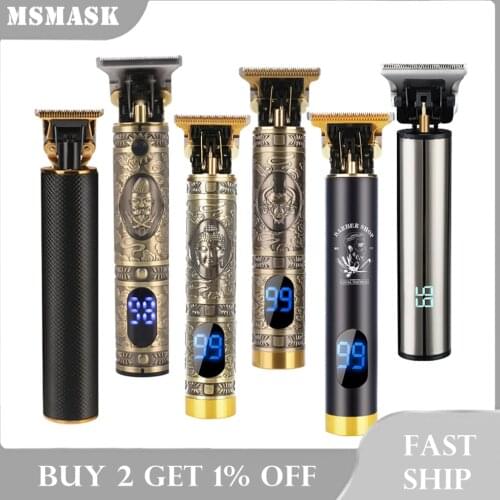 T9 Electric LCD Hair Clipper Rechargeable Shaver Barber Professional Hair Trimmer Cordless Men Beard Hair Cutting Machine Mower