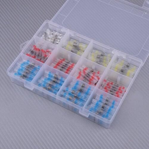 300 Pcs Waterproof Welding Heat Shrinkable Solder Terminals Ring Connector Tube Sleeve Plastic