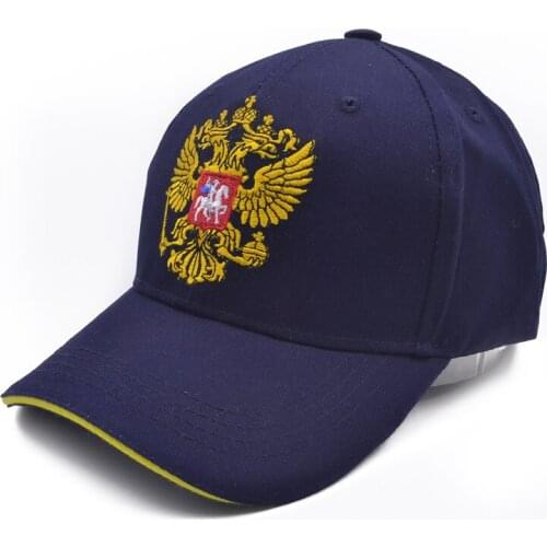 Neutral Cotton Russia Badge Baseball Cap Russia Badge Embroidery Snapback Fashion Sports Hat Men and women with Patriot Hat bone