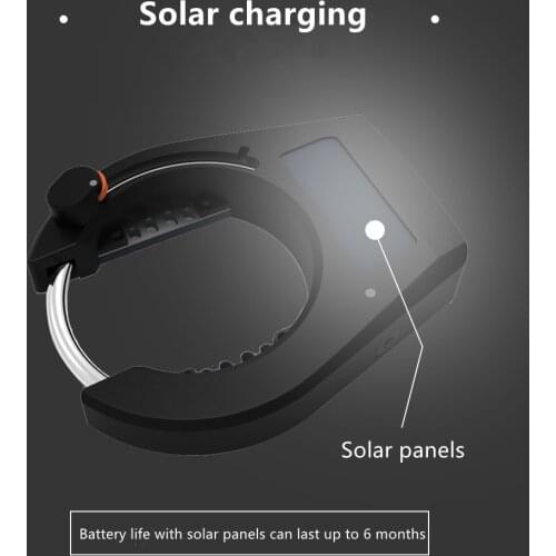 Solar Bike Lock Bluetooth Smart Lock Anti Theft Alarm Keyless Phone APP Control Waterproof Bicycle Lock MTB Bicycle Accessories