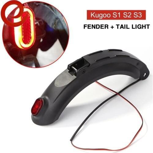 Scooter Rear Light Mudguard Guard Wing With Tail Lamp For Kugoo S1 S2 S3 Skateboard Electric Scooter Replacement Accessories