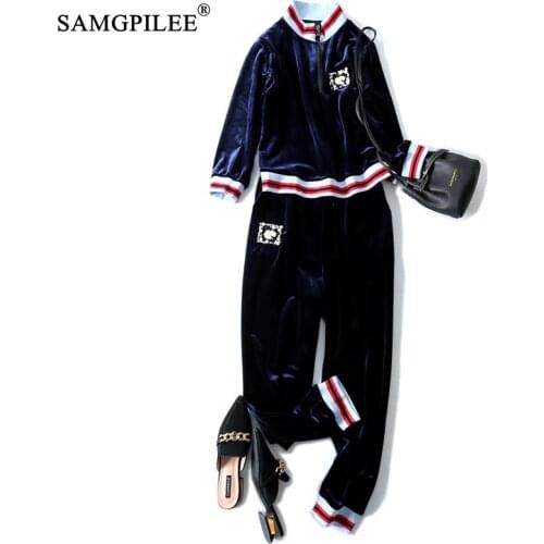 2 Piece Sets Womens Outfits Full Sleeve Casual Zipper Stand Collar Elastic Waist Full Length Tracksuits Two Piece Set Women 4XL