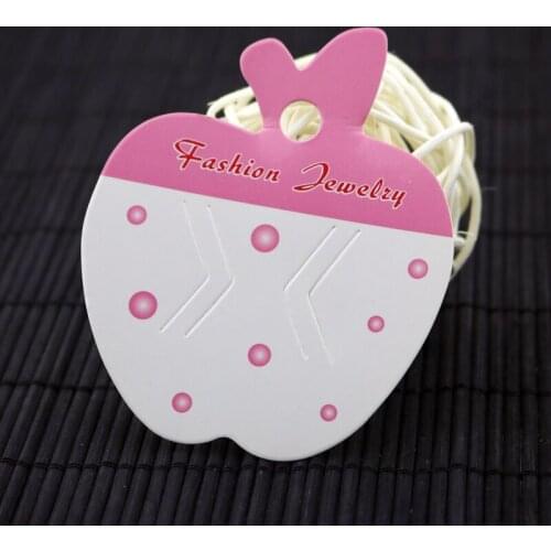 200Pcs/Lot 6.5x7.7cm Pink Paper Hair Clip Cards for packing Hairpin and used for Hair Accessory Brooch Packaging Cards