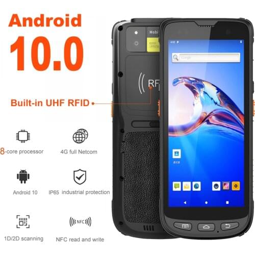 Android 10.0 Rugged Industrial PDA With Barcode Scanner And UHF Reading