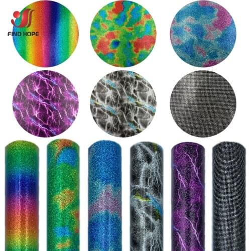 Glitter Heat Transfer Vinyl 50cm x 100cm Roll Iron on Film for Iron on Fabrics T-Shirts Heat Press Machine