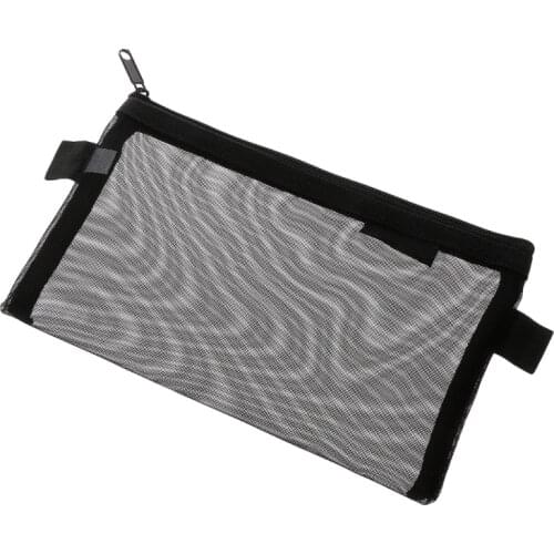 Simple Transparent Mesh Pencil Case Office Student Nylon School Supplies Pen Box