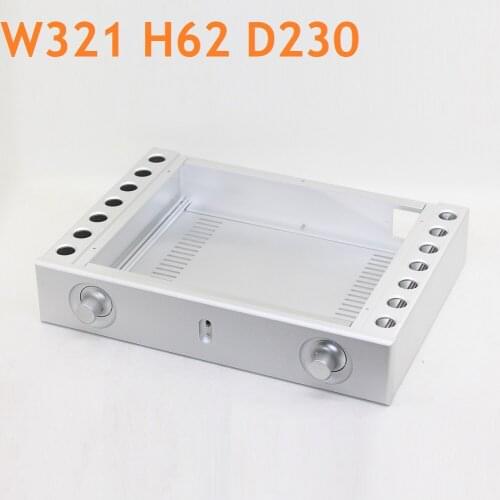 Honeycomb Radiator Power Amplifier Supply Case Full Aluminum Quality Rear Chassis Headphone DAC Decoding Enclosure W321 H62 D230