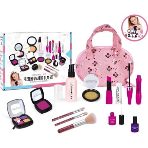 Girl Pretend Play Make Up Toy Simulation Cosmetics Pink Makeup Set Princess Beauty Plastic Play House Toy for kids xmas gifts