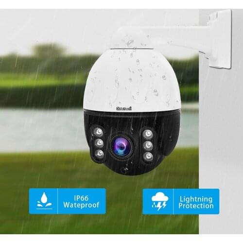 Surveillance Cameras With Wifi 5MP PTZ WiFi IP Camera Outdoor 1920P HD Wireless 4X Zoom Waterproof Security Camera 2-Way Audio