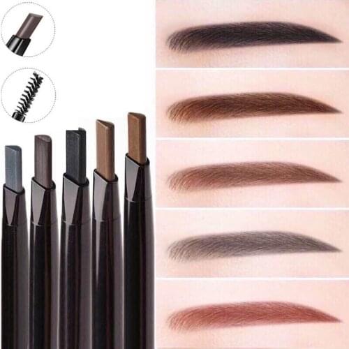 Eyebrow Pencil Natural Waterproof Rotating Automatic Eyeliner Eye Brow Pencil with Brush Beauty Cosmetic Tool