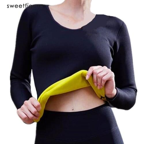 Body Shapers Weight Loss Compression Slimming Neoprene Sweat Sauna Long Sleeve Shirt Waist-Trimmer Fitness Slimming Body Shaper