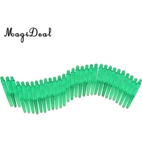 MagiDeal 30 Pieces 35mm 2BA Thread Plastic Re-Grooved Dart Stems Shafts / 6 Colors