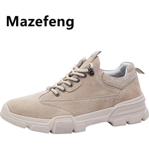 Men High Quality Leather Boots Male Spring Casual Motorcycle Ankle Botas Hombre Men Lace-Up Basic Boots Man Fashion Men Boots