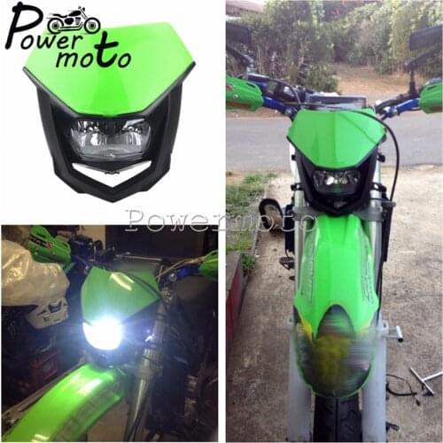 H4 12V 35W Enduro MX Racing Headlight Dirt Bike Motocross Off Road Head Lamp For Kawasaki KX450F KX250F KX100 KX85 KX65 KLX140