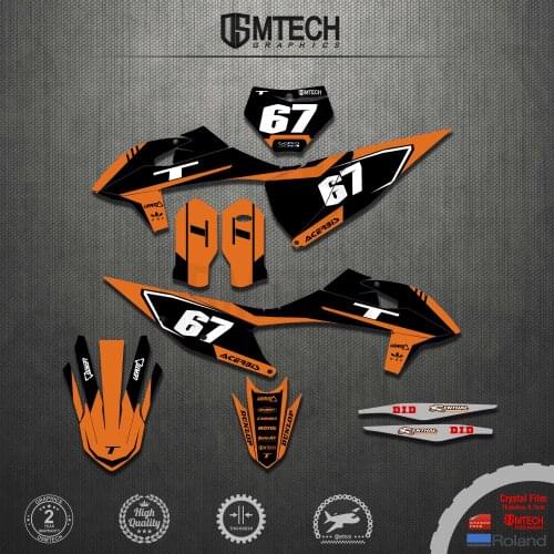 DSMTECH Decals Stickers Background Graphics For KTM EXC EXCF 2020 2021 For KTM SX SXF XC XCF 2019 2020 125-300 350 450 500