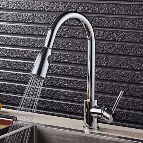 Newly Arrived Pull Out Kitchen Faucet Gold/Chrome/nickel/black Sink Mixer Tap 360 degree rotation kitchen mixer taps Kitchen Tap