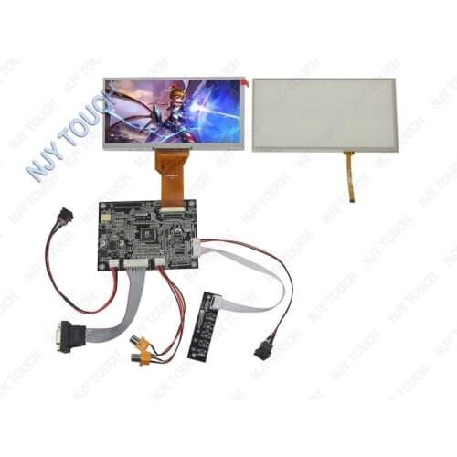 New 7inch TFT AT070TN92 800x480 LCD Screen + VGA 2AV Reversing LCD Driver Board + Touch Panel kit