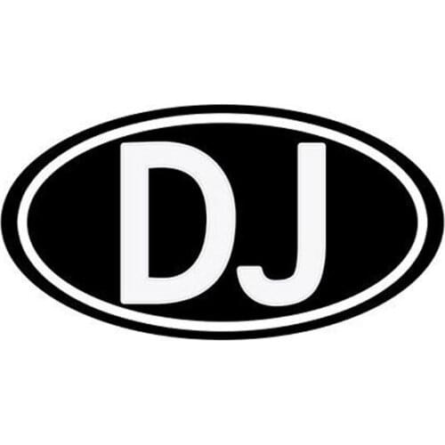 Personality Letters DJ Music Car Sticker Accessories Laptop Decal KK Vinyl PVC 12cm*6cm
