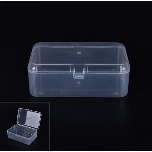 Plastic Transparent Small With Lid Collection Container Case Storage Box Stationery Holder