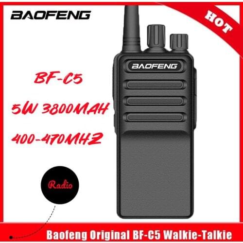 Baofeng BF-C5 Walkie Talkie 5W UHF 400-470MHz Portable Ham CB Two Way Radio