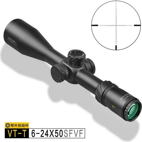 Discovery Rifle Scope VT-T 6-24X50SFVF First Focal Plane Tactical Turrets Hunting Riflescope Glass Reticle Sniper Sight Fit .308