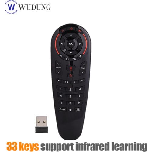 G30 Wireless 33 Keys Air Mouse Voice Control Remote 2.4G IR learning Gyro Sensing Smart Remote for Android TV Box X96 Mini H96