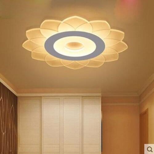 Master bedroom lamp warm romantic modern simple fashion wedding room princess led ceiling lamp living room ultra-thin led lamps