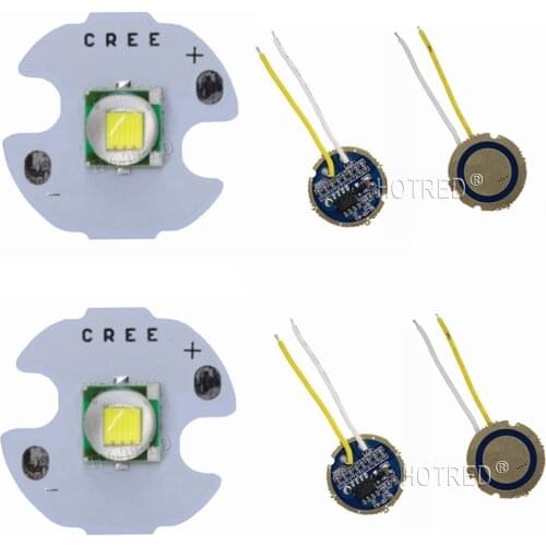 2 Sets Cree XML T6 XML-T6 LED Diode Cold White Warm White 10W LED Emitter Chip 16MM +DC3.7V 2.5A LED Driver for flashlight parts