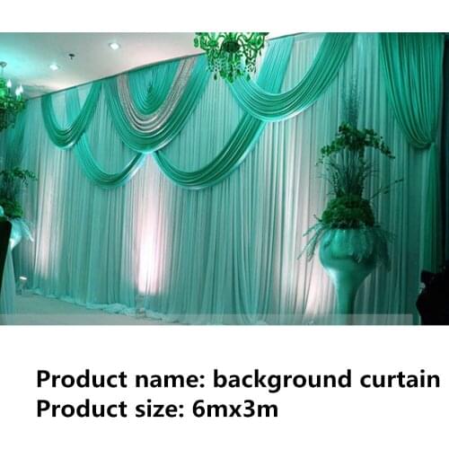 Swag Backdrop 10ft x 20ft Luxury Pure White Wedding Stage Curtain with Fabric draps for wedding baby shower party decortaions