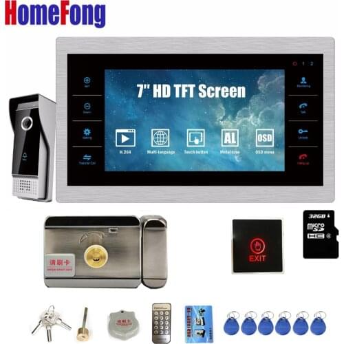 Homefong Video Intercom for Home Door Phone 1200TVL Door Monitor Recorder System SD/TF Card Supported IP65 Waterproof Rain Cover