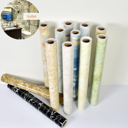 60cm*5m Marble Furniture Renovation Waterproof Adhesive Stickers Ambry Mesa Table Door Decor DIY PVC Wallpapers Wardrobe Decals
