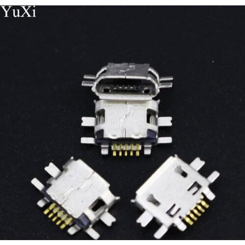 YuXi 10pcs Micro USB 5Pin Jack Connector socket Data charging port tail plug For Nokia N97 E52 E55 N8 mobile phone Mini USB Jack